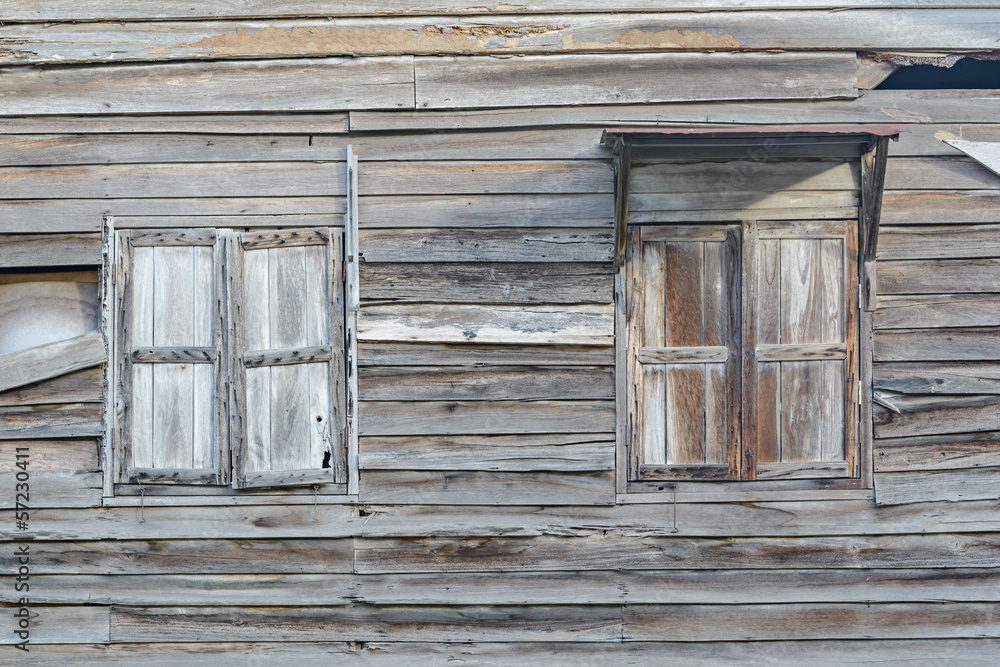 Old wooden wall galvanized window Old wooden wall galvanized window