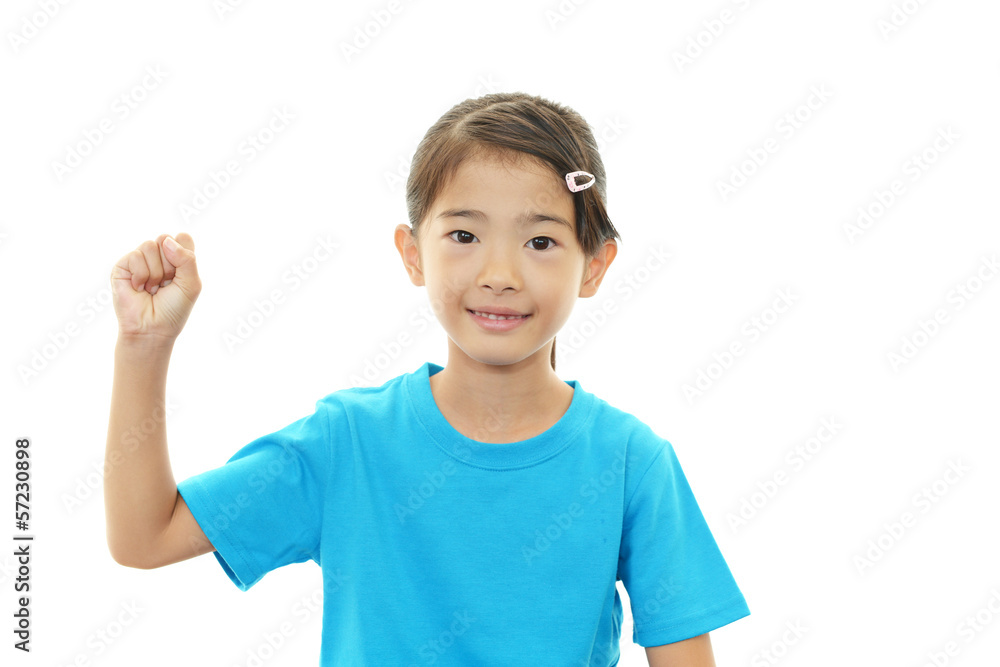 ガッツポーズの女の子 ガッツポーズの女の子