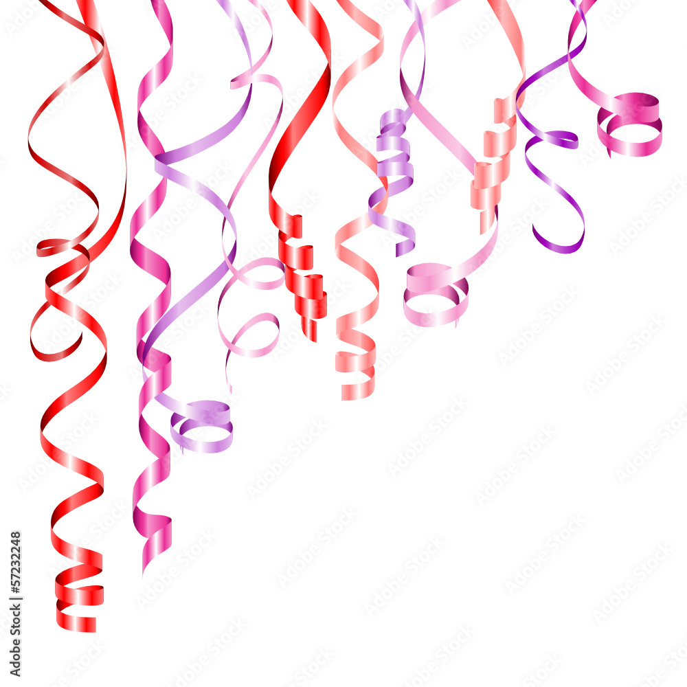 Party Background Streamers Pink Mix Stock Vector