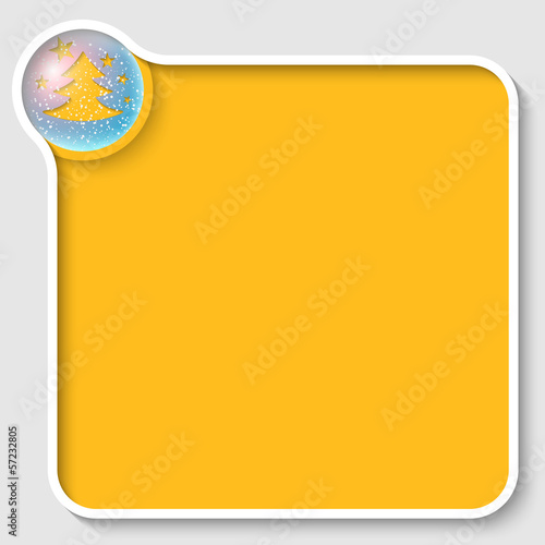 yellow text frame with a Christmas tree © garrifrotto