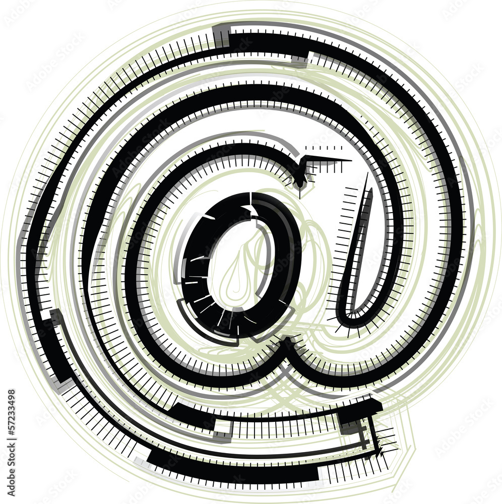 technological font symbol