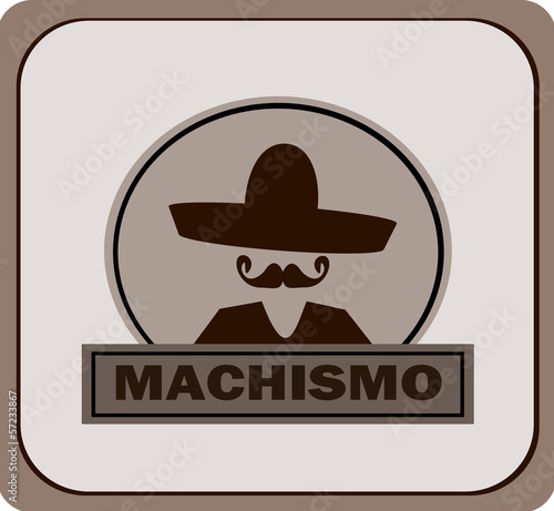 machismo poster with man wearing sombrero