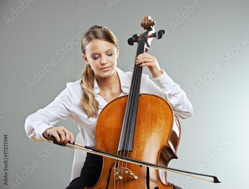 Tableau sur toile Beautiful cellist