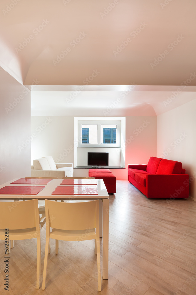 Fototapeta premium Interior, beautiful apartment, modern furniture