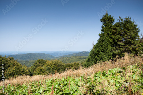 Bieszczady mountains in south east Poland