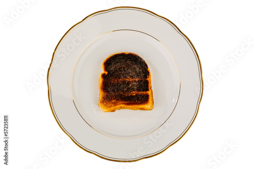 Verbrannte Toast Brotscheiben