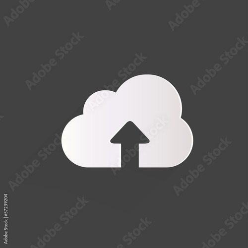 Cloud upload application web icon