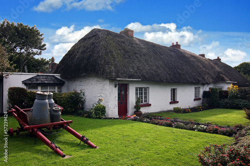 Irish traditional cottage house of Adare photo