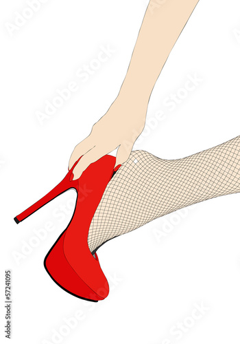 Sensual fishnet stockings