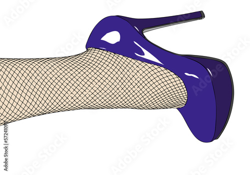 Shoes and fishnet stockings