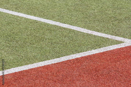 Artificial lawn with markup
