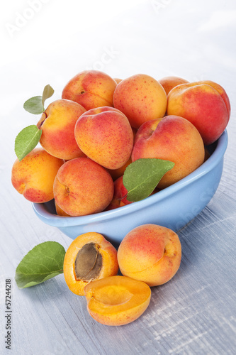 Apricots still life, rustic country style.