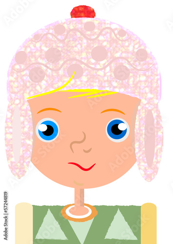 Niño con ropa de abrigo
