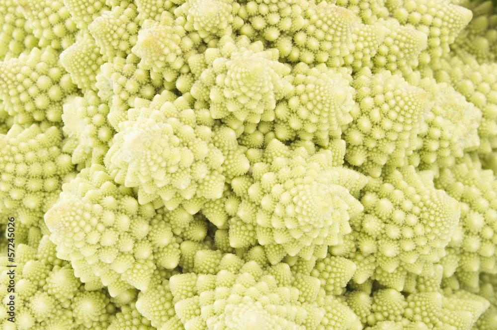 Macro photo of fresh cabbage Romanesco Macro photo of fresh cabbage Romanesco