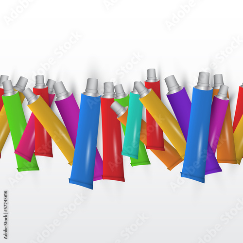 Seamless paint tubes background