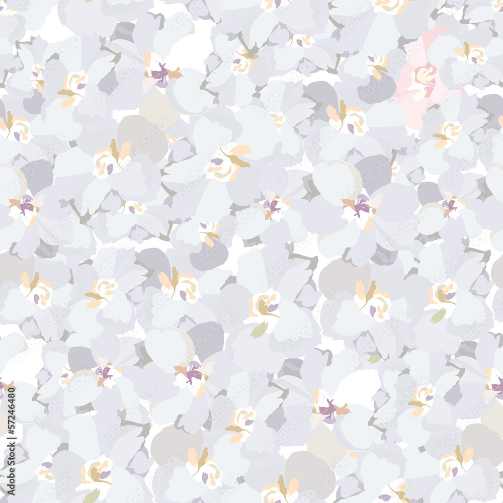 Flowers seamless background. Floral texture with flowers. - obrazy, fototapety, plakaty 