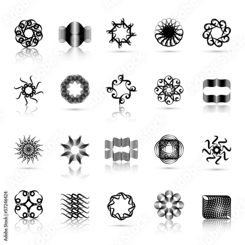 Unusual Icons Set - Isolated On White Background