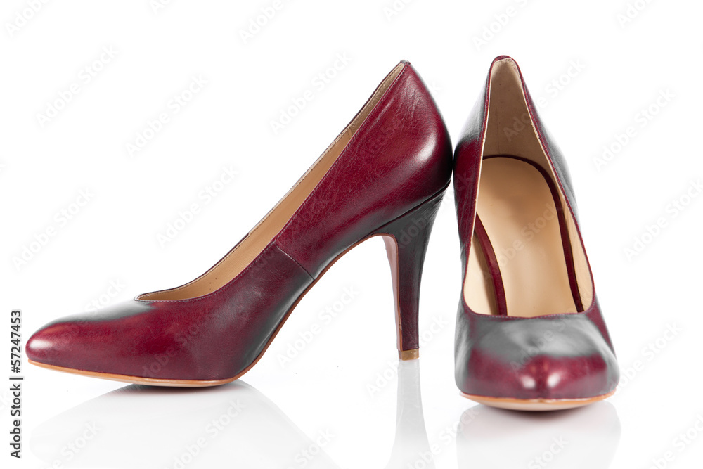 Woman shoes isolated on white. Woman shoes isolated on white.