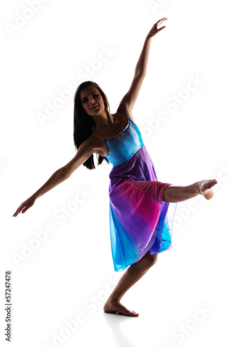 Female modern dancer
