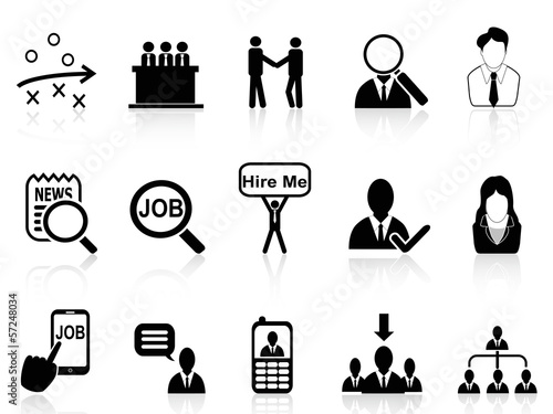 job search icons set