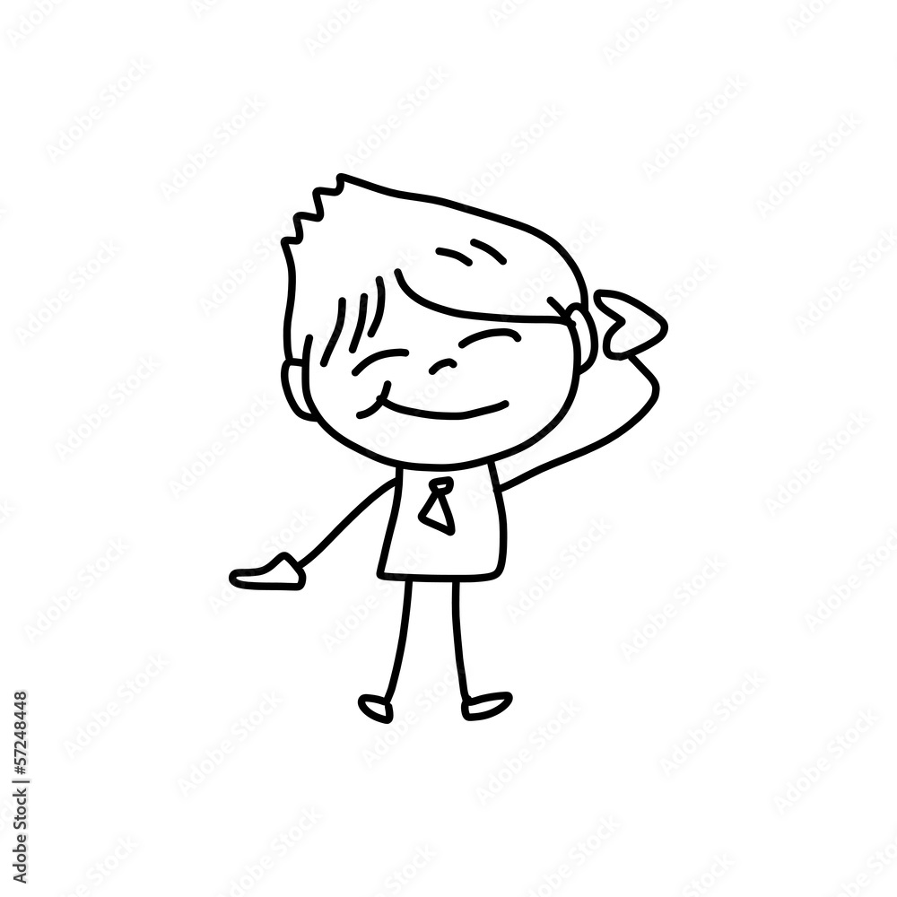 hand drawing cartoon character business person hand drawing cartoon character business person