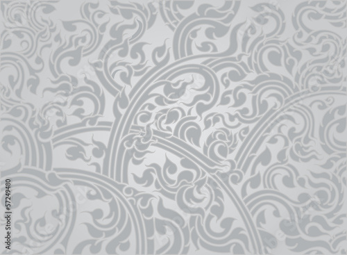 Thai culture art pattern on a gray background