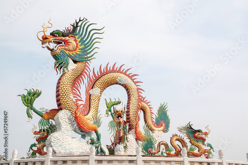 Golden chinese dragon