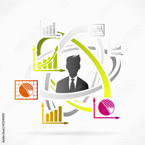 Abstract motion concept about infographics vector illustration