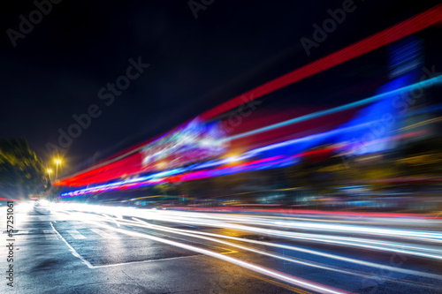 traffic in city at night © zhu difeng