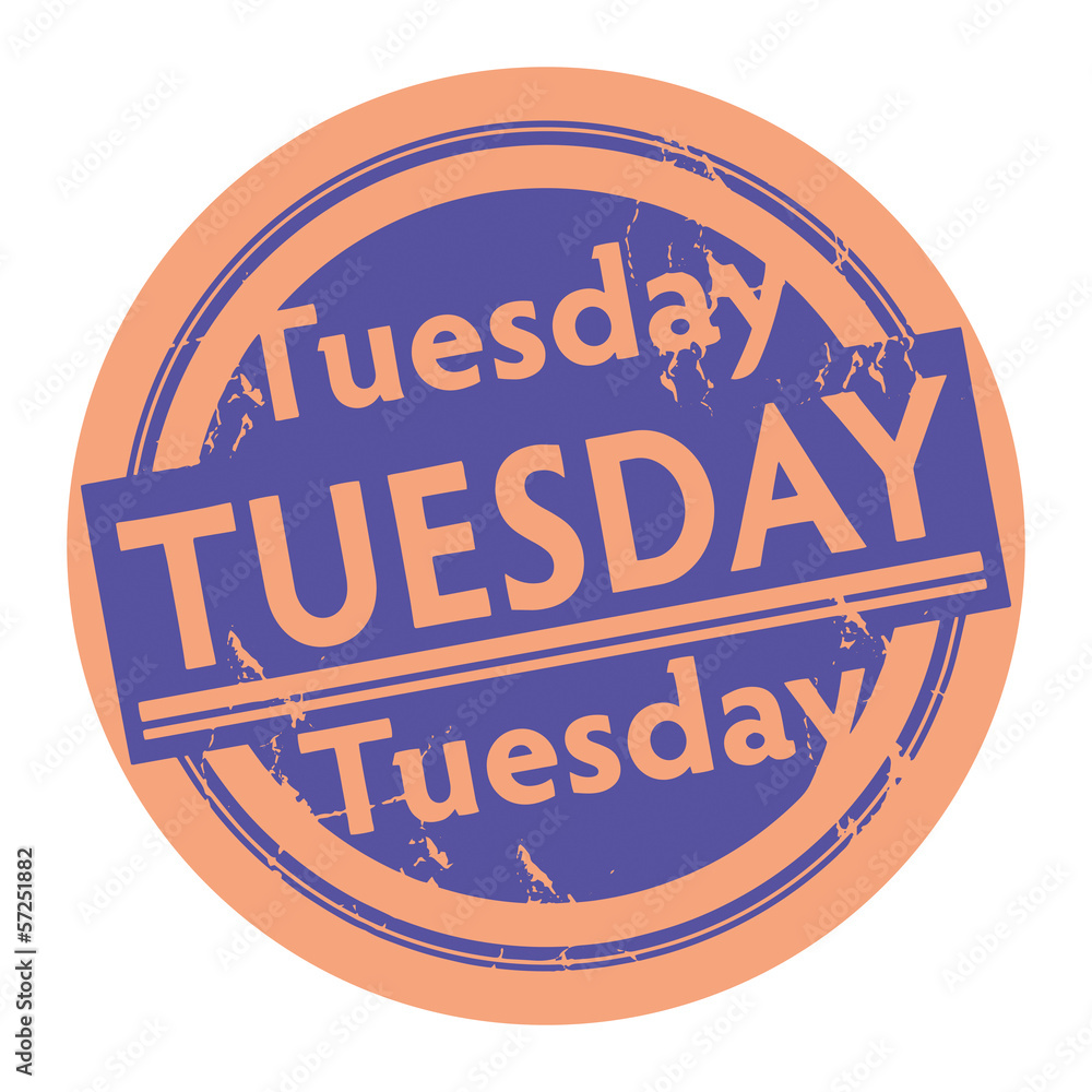 Fototapeta premium Grunge rubber stamp with the text Tuesday written inside