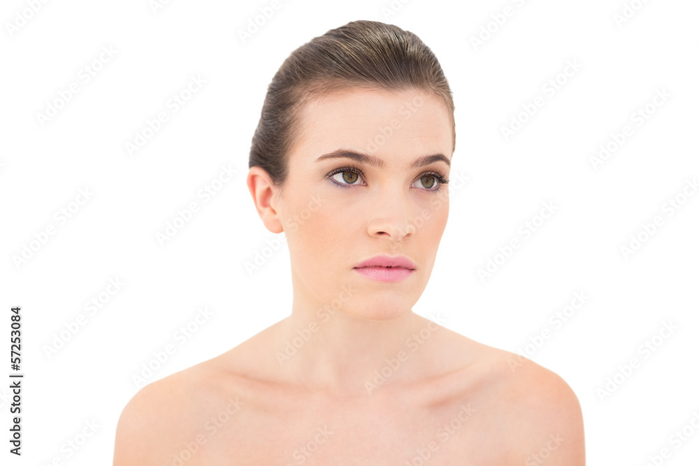 Serious woman looking away Serious woman looking away