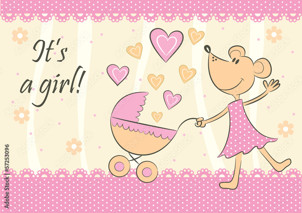 Baby arrival announcement card Baby arrival announcement card