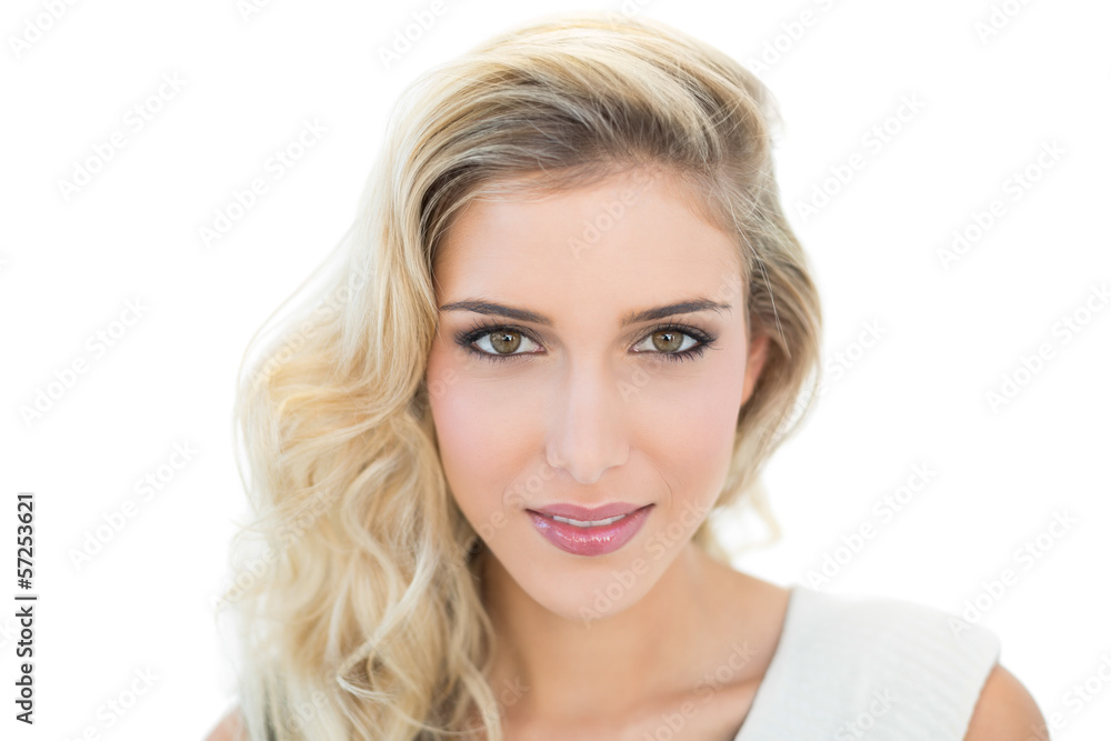 Smiling beautiful blonde model looking at camera Smiling beautiful blonde model looking at camera