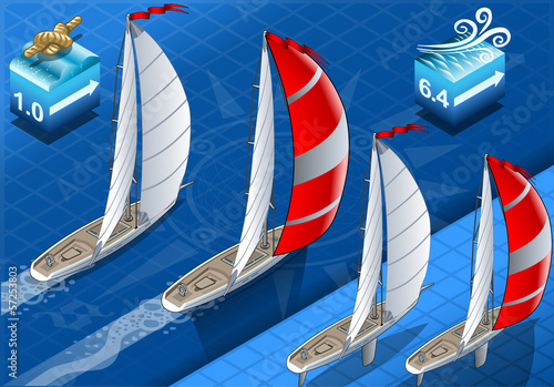 Isometric Sailships in Navigation
