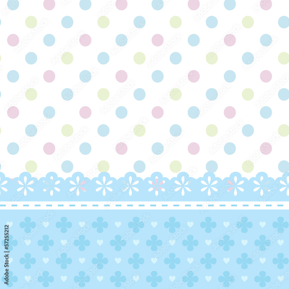cute background with flowers, lace and polka dots