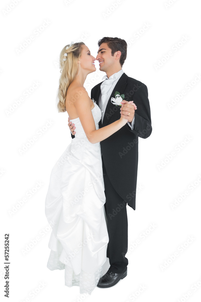 Happy married couple dancing viennese waltz Happy married couple dancing viennese waltz