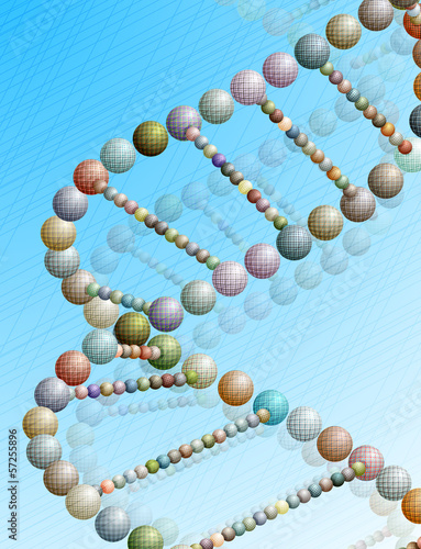 abstract vector illustration of a helical DNA