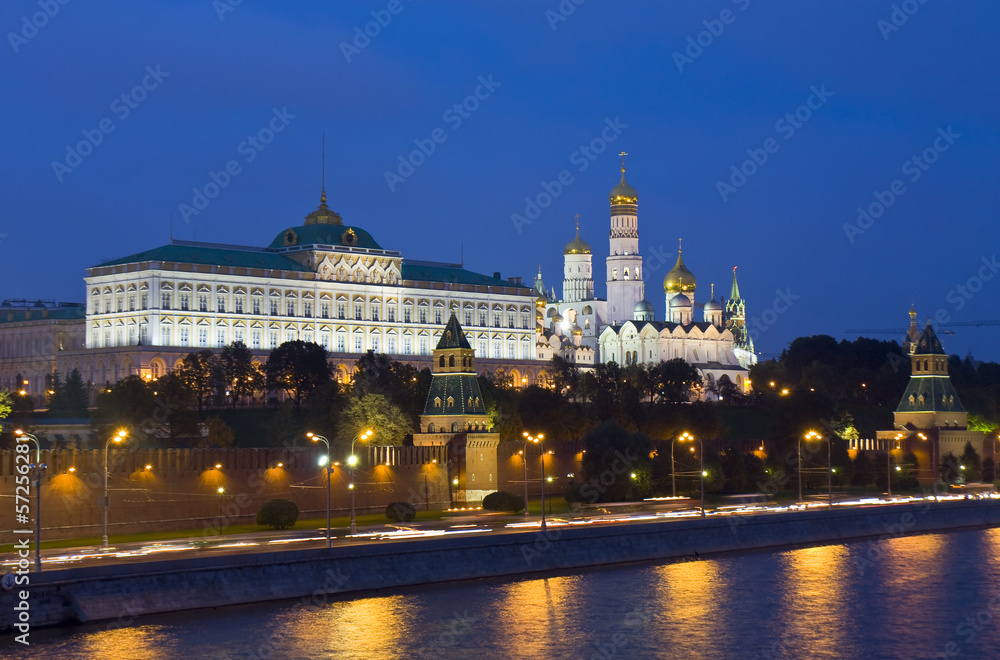 Moscow, Kremlin at night