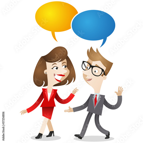 Business people, conversation, communication