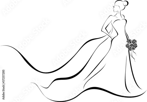 Bride in wedding dress