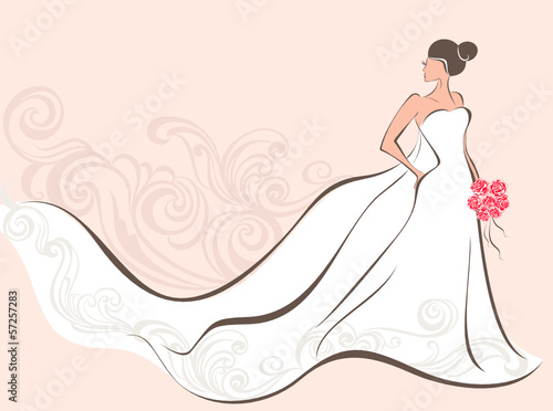 Bride in wedding dress