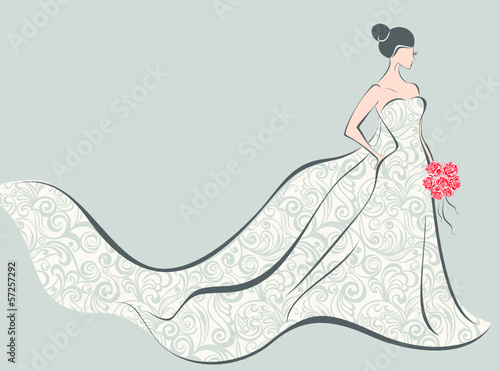 Bride in wedding dress
