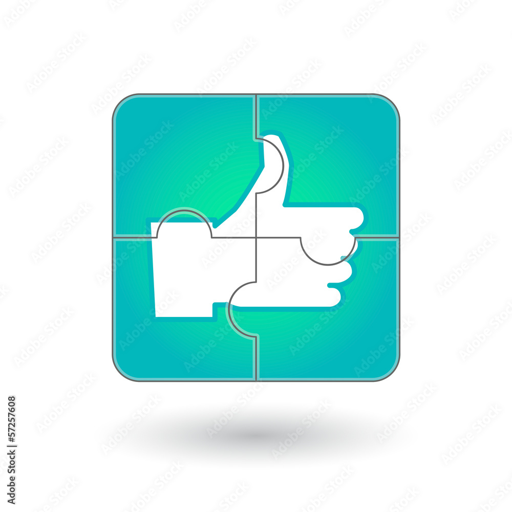 Fototapeta premium Puzzle with icon