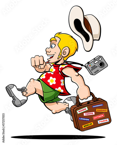 Happy tourist