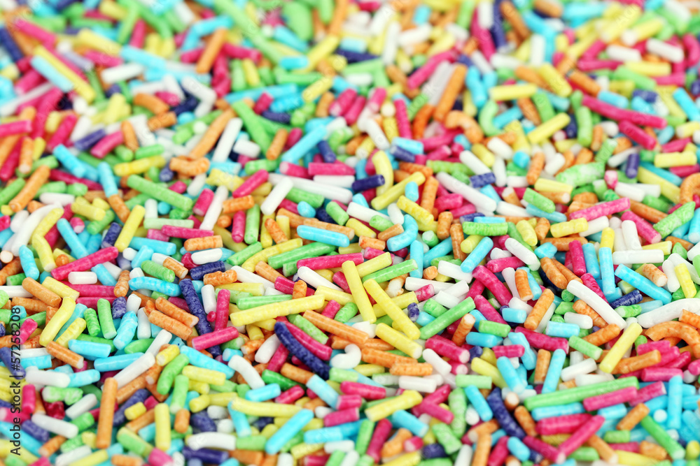 Fototapeta premium Colored sugar sprinkles for food decoration.