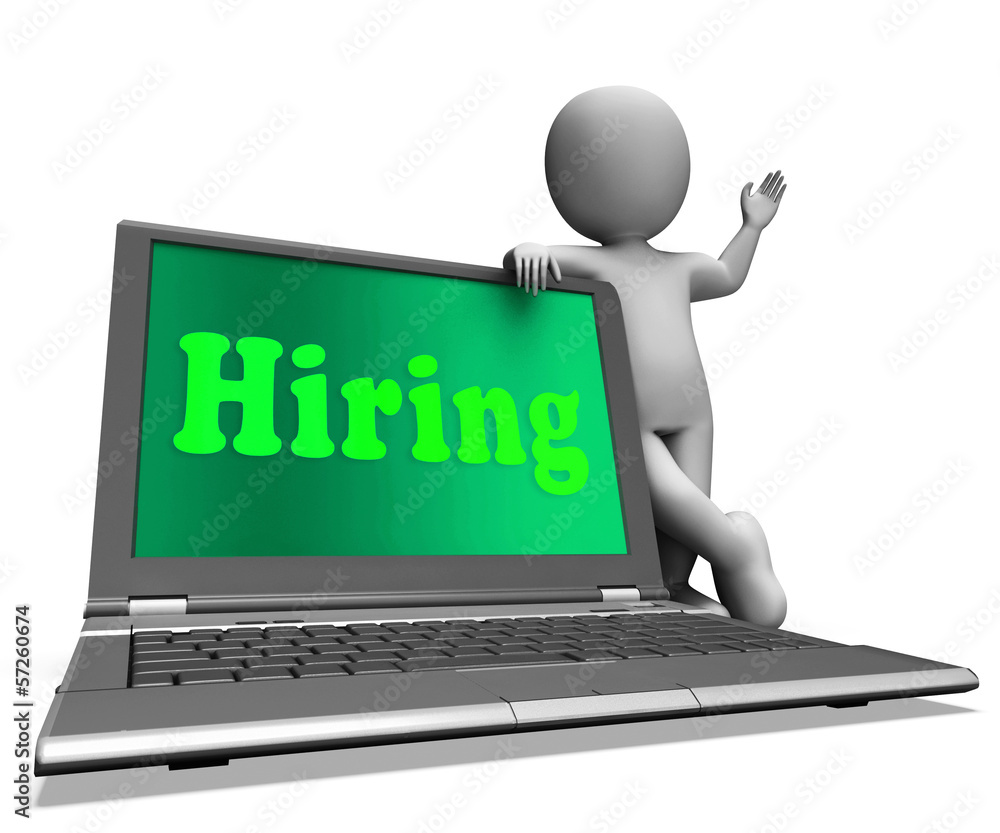 Hiring Laptop Message Shows Online Hire Jobs Hiring Laptop Message Shows Online Hire Jobs