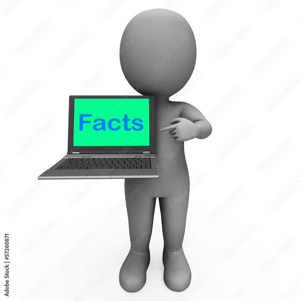 Facts Character Laptop Shows Honesty Data And Knowledge Facts Character Laptop Shows Honesty Data And Knowledge