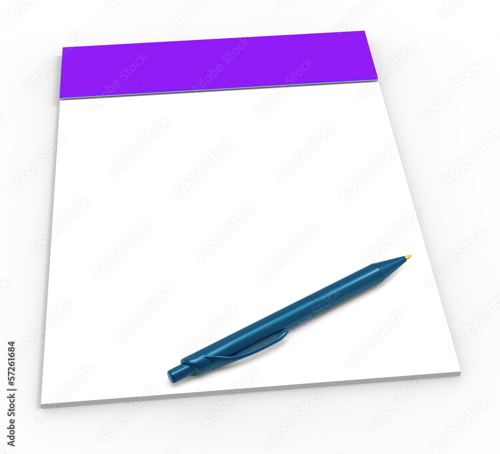 Blank Note Pad With Copy Space Shows Empty White Note Book Blank Note Pad With Copy Space Shows Empty White Note Book