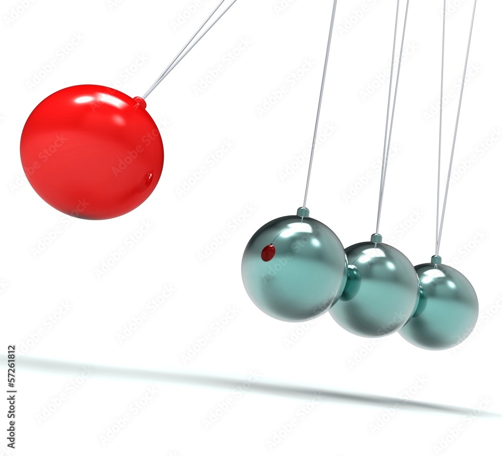 Newton Cradle Showing Energy And Action Newton Cradle Showing Energy And Action