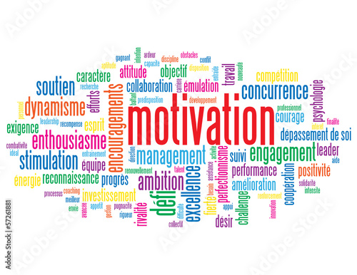 Nuage de Tags MOTIVATION (travail équipe management performance) photo